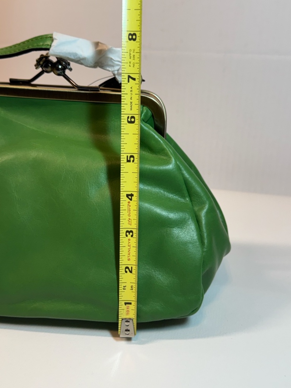 Patricia Nash Mint Green Leather Frame Satchel Bag with Scarf NWT - Picture 10 of 13